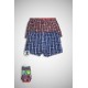 D555 Plaid Pack of 2 Woven Boxer Shorts