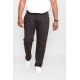 D555 Rory Lightweight Jogging Bottoms with Open Hem - Black