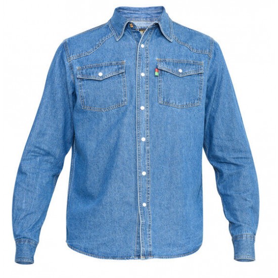 Duke Western Style Denim Shirt - Stonewash